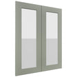 Fabuwood Galaxy Pistachio Green DS GDW2430 Wall Glass Door, Front View