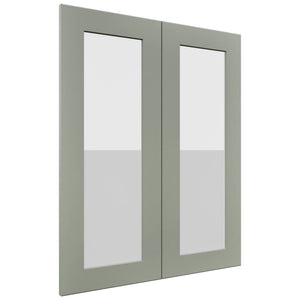 Fabuwood Galaxy Pistachio Green DS GDW2430 Wall Glass Door, Front View