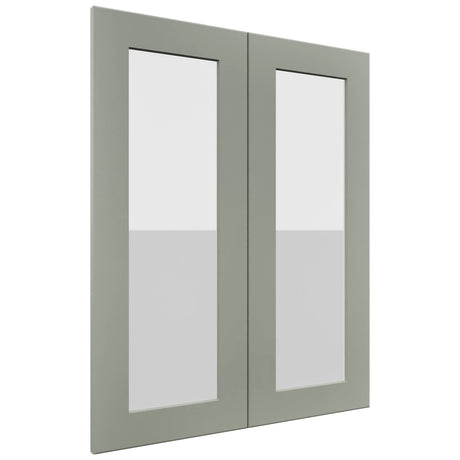 Fabuwood Galaxy Pistachio Green DS GDW2430 Wall Glass Door, Front View