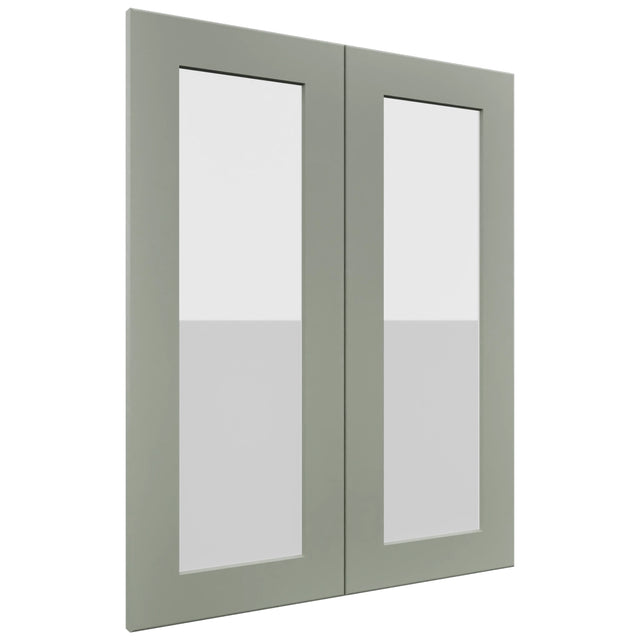 Fabuwood Galaxy Pistachio Green DS GDW2430 Wall Glass Door, Front View