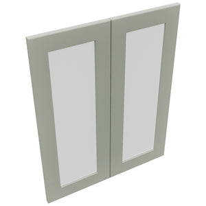 Fabuwood Galaxy Pistachio Green DS GDW2430 Wall Glass Door, Top View