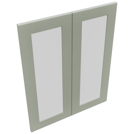 Fabuwood Galaxy Pistachio Green DS GDW2430 Wall Glass Door, Top View