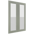 Fabuwood Galaxy Pistachio Green DS GDW2436 Wall Glass Door, Front View