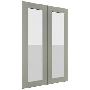 Fabuwood Galaxy Pistachio Green DS GDW2436 Wall Glass Door, Front View
