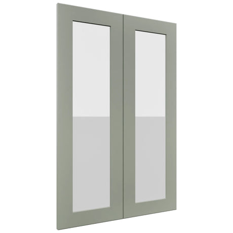 Fabuwood Galaxy Pistachio Green DS GDW2436 Wall Glass Door, Front View