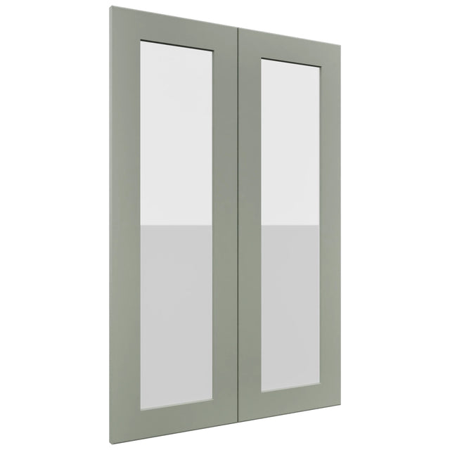 Fabuwood Galaxy Pistachio Green DS GDW2436 Wall Glass Door, Front View