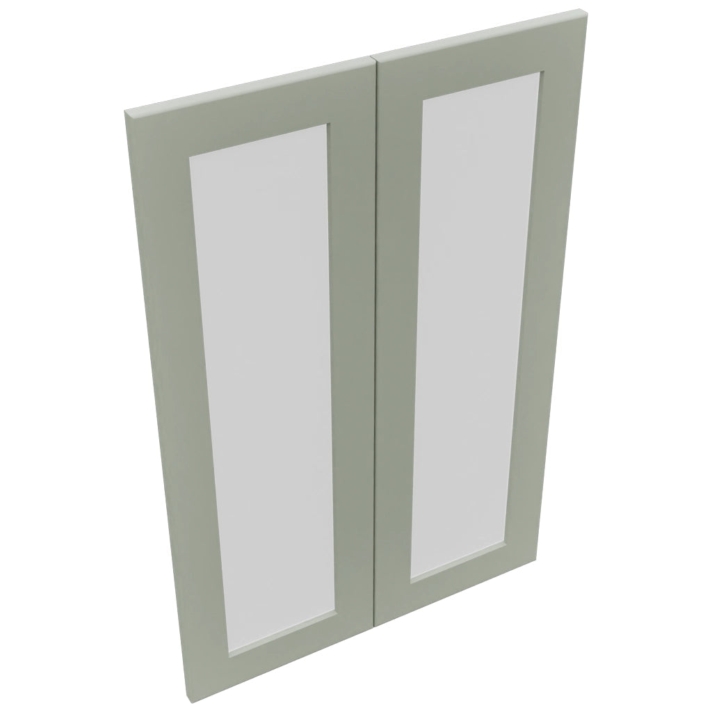 Fabuwood Galaxy Pistachio Green DS GDW2436 Wall Glass Door, Top View