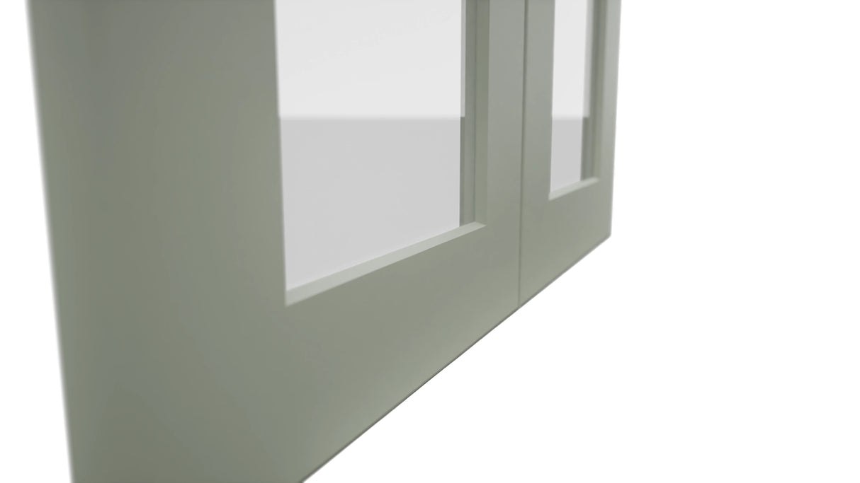 Fabuwood Galaxy Pistachio Green DS GDW2436 Wall Glass Door, Detail View