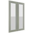 Fabuwood Galaxy Pistachio Green DS GDW2439 Wall Glass Door, Front View