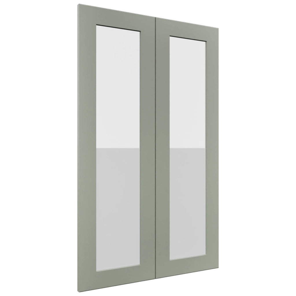 Fabuwood Galaxy Pistachio Green DS GDW2439 Wall Glass Door, Front View
