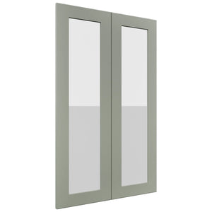 Fabuwood Galaxy Pistachio Green DS GDW2439 Wall Glass Door, Front View