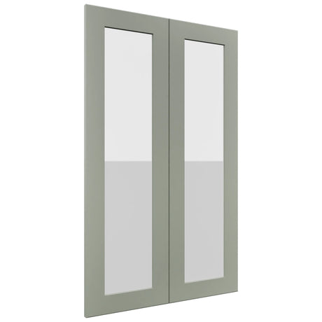 Fabuwood Galaxy Pistachio Green DS GDW2439 Wall Glass Door, Front View