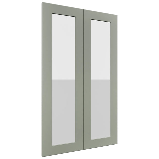 Fabuwood Galaxy Pistachio Green DS GDW2439 Wall Glass Door, Front View