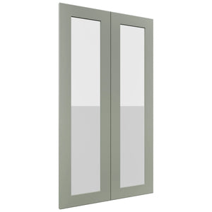 Fabuwood Galaxy Pistachio Green DS GDW2442 Wall Glass Door, Front View