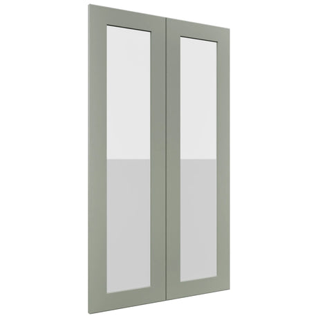 Fabuwood Galaxy Pistachio Green DS GDW2442 Wall Glass Door, Front View