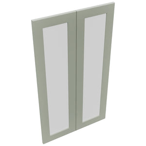 Fabuwood Galaxy Pistachio Green DS GDW2442 Wall Glass Door, Top View