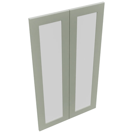 Fabuwood Galaxy Pistachio Green DS GDW2442 Wall Glass Door, Top View