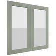 Fabuwood Galaxy Pistachio Green DS GDW3030 Wall Glass Door, Front View