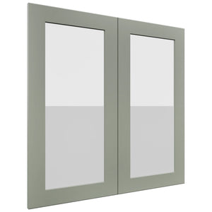 Fabuwood Galaxy Pistachio Green DS GDW3030 Wall Glass Door, Front View