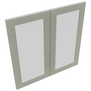 Fabuwood Galaxy Pistachio Green DS GDW3030 Wall Glass Door, Top View