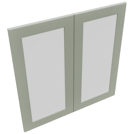 Fabuwood Galaxy Pistachio Green DS GDW3030 Wall Glass Door, Top View