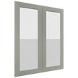Fabuwood Galaxy Pistachio Green DS GDW3036 Wall Glass Door, Front View