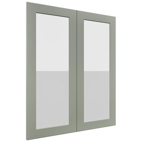 Fabuwood Galaxy Pistachio Green DS GDW3036 Wall Glass Door, Front View