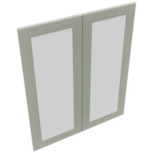 Fabuwood Galaxy Pistachio Green DS GDW3036 Wall Glass Door, Top View