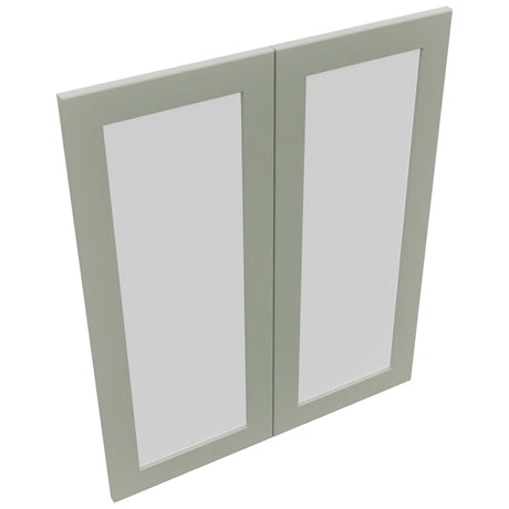 Fabuwood Galaxy Pistachio Green DS GDW3036 Wall Glass Door, Top View