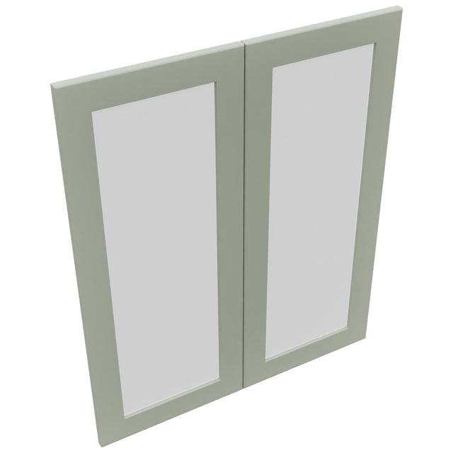 Fabuwood Galaxy Pistachio Green DS GDW3036 Wall Glass Door, Top View