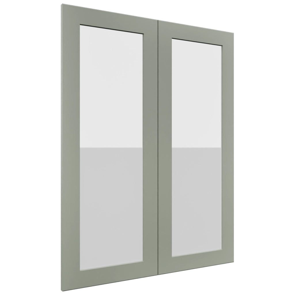 Fabuwood Galaxy Pistachio Green DS GDW3039 Wall Glass Door, Front View