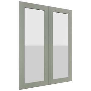 Fabuwood Galaxy Pistachio Green DS GDW3039 Wall Glass Door, Front View