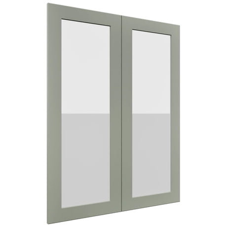 Fabuwood Galaxy Pistachio Green DS GDW3039 Wall Glass Door, Front View