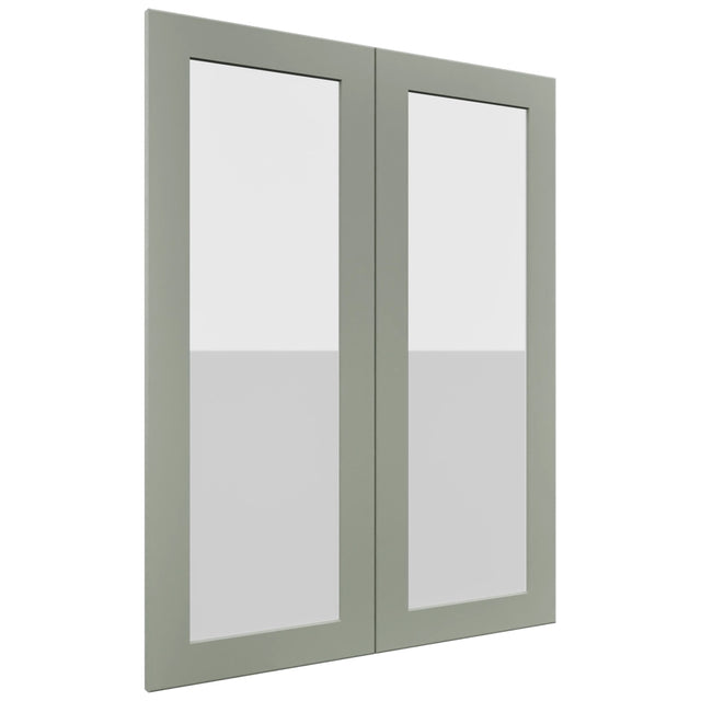 Fabuwood Galaxy Pistachio Green DS GDW3039 Wall Glass Door, Front View