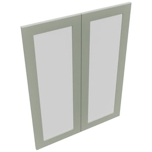 Fabuwood Galaxy Pistachio Green DS GDW3039 Wall Glass Door, Top View