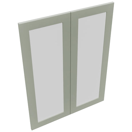 Fabuwood Galaxy Pistachio Green DS GDW3039 Wall Glass Door, Top View