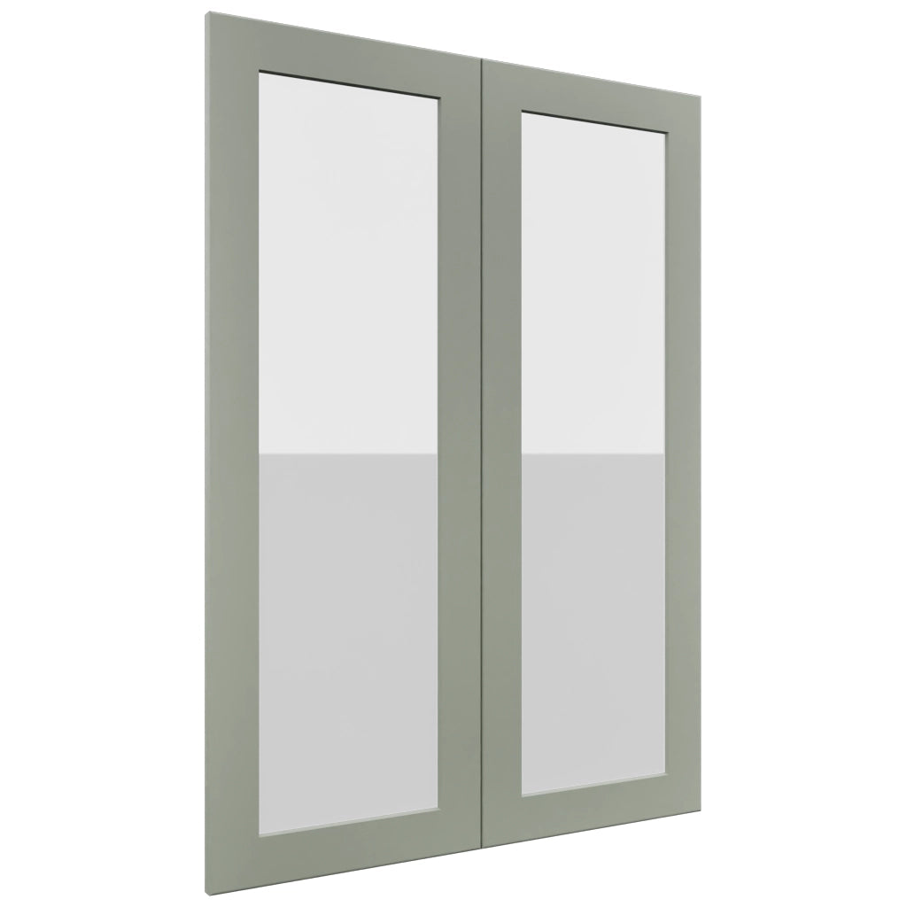 Fabuwood Galaxy Pistachio Green DS GDW3042 Wall Glass Door, Front View