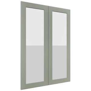 Fabuwood Galaxy Pistachio Green DS GDW3042 Wall Glass Door, Front View