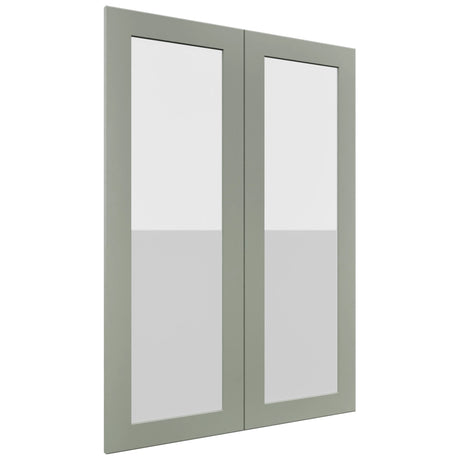 Fabuwood Galaxy Pistachio Green DS GDW3042 Wall Glass Door, Front View