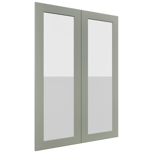 Fabuwood Galaxy Pistachio Green DS GDW3042 Wall Glass Door, Front View