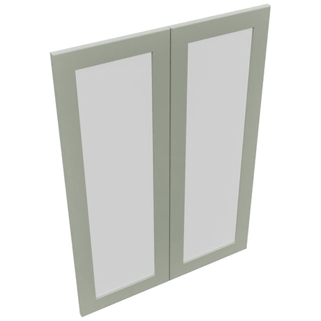 Fabuwood Galaxy Pistachio Green DS GDW3042 Wall Glass Door, Top View