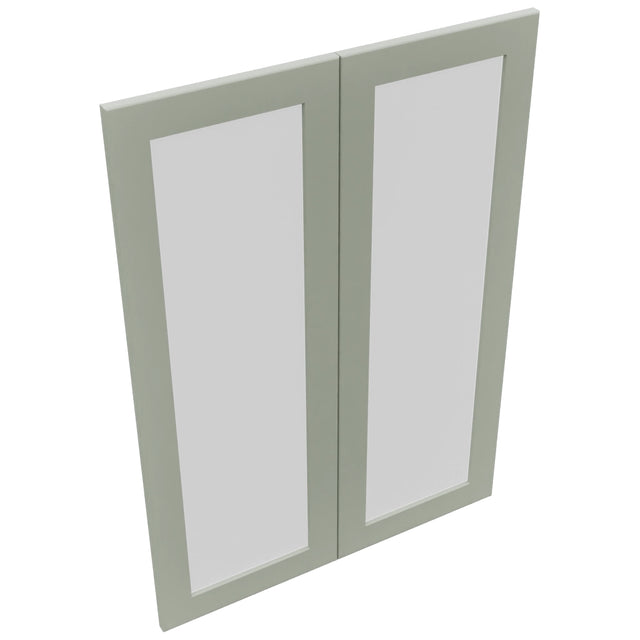 Fabuwood Galaxy Pistachio Green DS GDW3042 Wall Glass Door, Top View