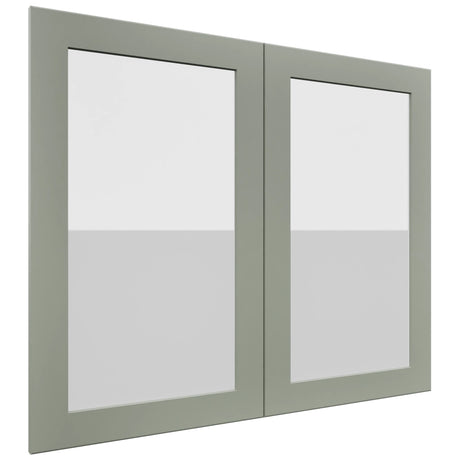 Fabuwood Galaxy Pistachio Green DS GDW3630 Wall Glass Door, Front View
