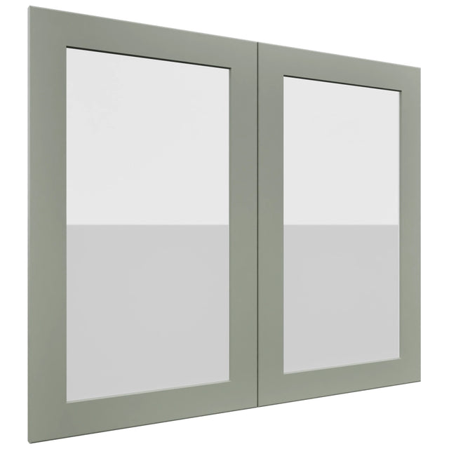 Fabuwood Galaxy Pistachio Green DS GDW3630 Wall Glass Door, Front View