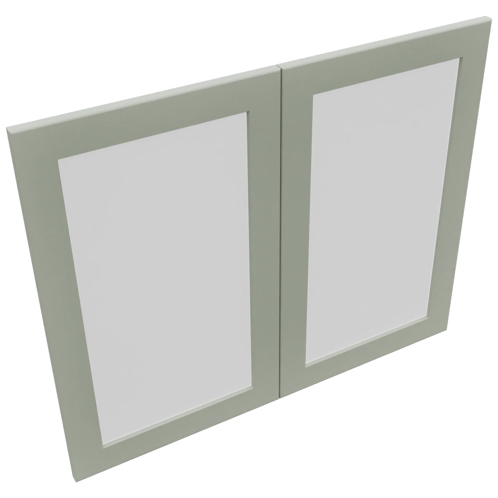Fabuwood Galaxy Pistachio Green DS GDW3630 Wall Glass Door, Top View