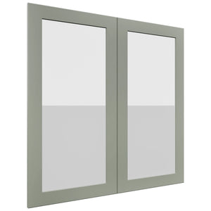 Fabuwood Galaxy Pistachio Green DS GDW3636 Wall Glass Door, Front View
