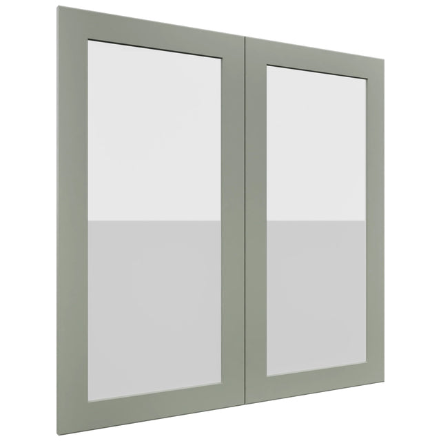 Fabuwood Galaxy Pistachio Green DS GDW3636 Wall Glass Door, Front View