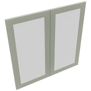 Fabuwood Galaxy Pistachio Green DS GDW3636 Wall Glass Door, Top View