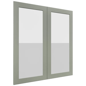 Fabuwood Galaxy Pistachio Green DS GDW3639 Wall Glass Door, Front View