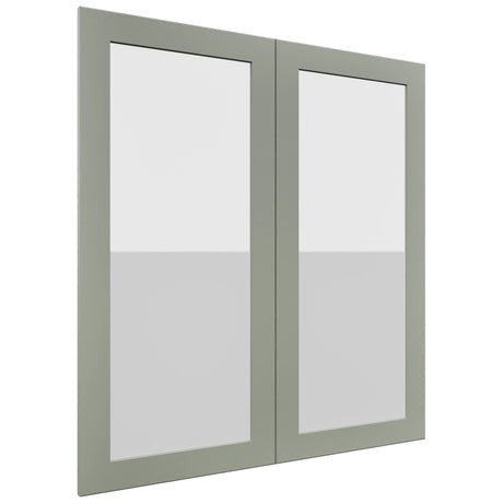 Fabuwood Galaxy Pistachio Green DS GDW3639 Wall Glass Door, Front View